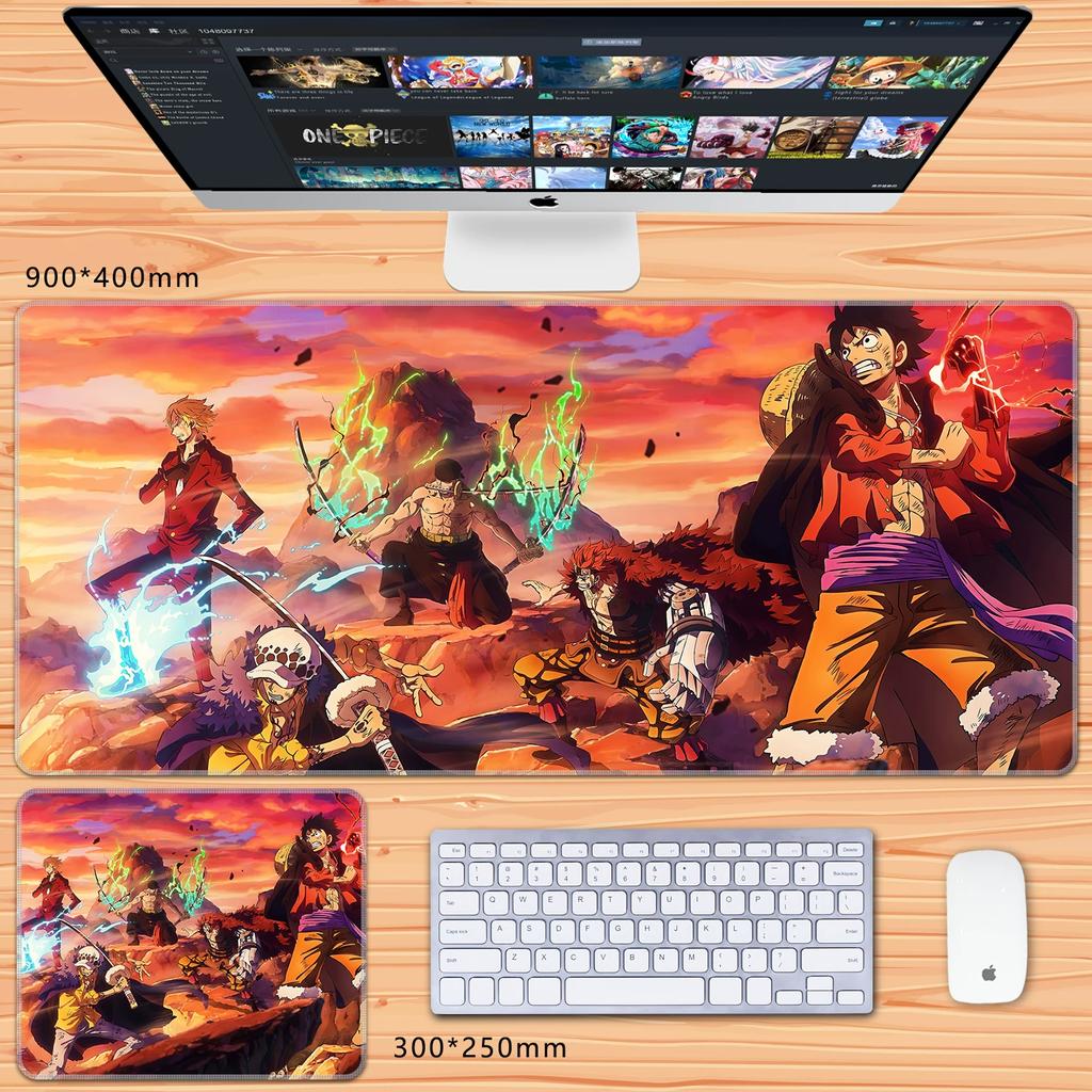 Oversized Chłopcy Anime Roronoa Zoro Dwuwymiarowy Duży Rozmiar Podkładka pod Klawiaturę do Gier Biurowa Podkładka pod Mysz Wysoka Rozdzielczość Anime ONE PIECE Skórzana Podkładka pod Mysz