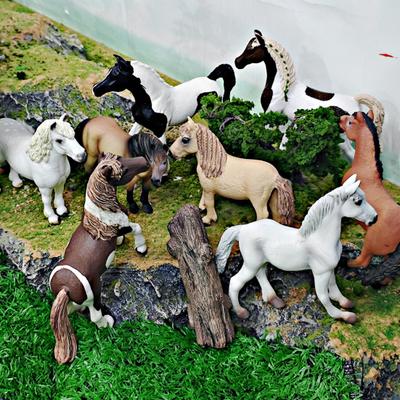 Yousheng PVC Simulation Horse Figurine Miniature Pony Stallion Mare Sculpture Educational Toy Farm Animal Model Decoration Ornament