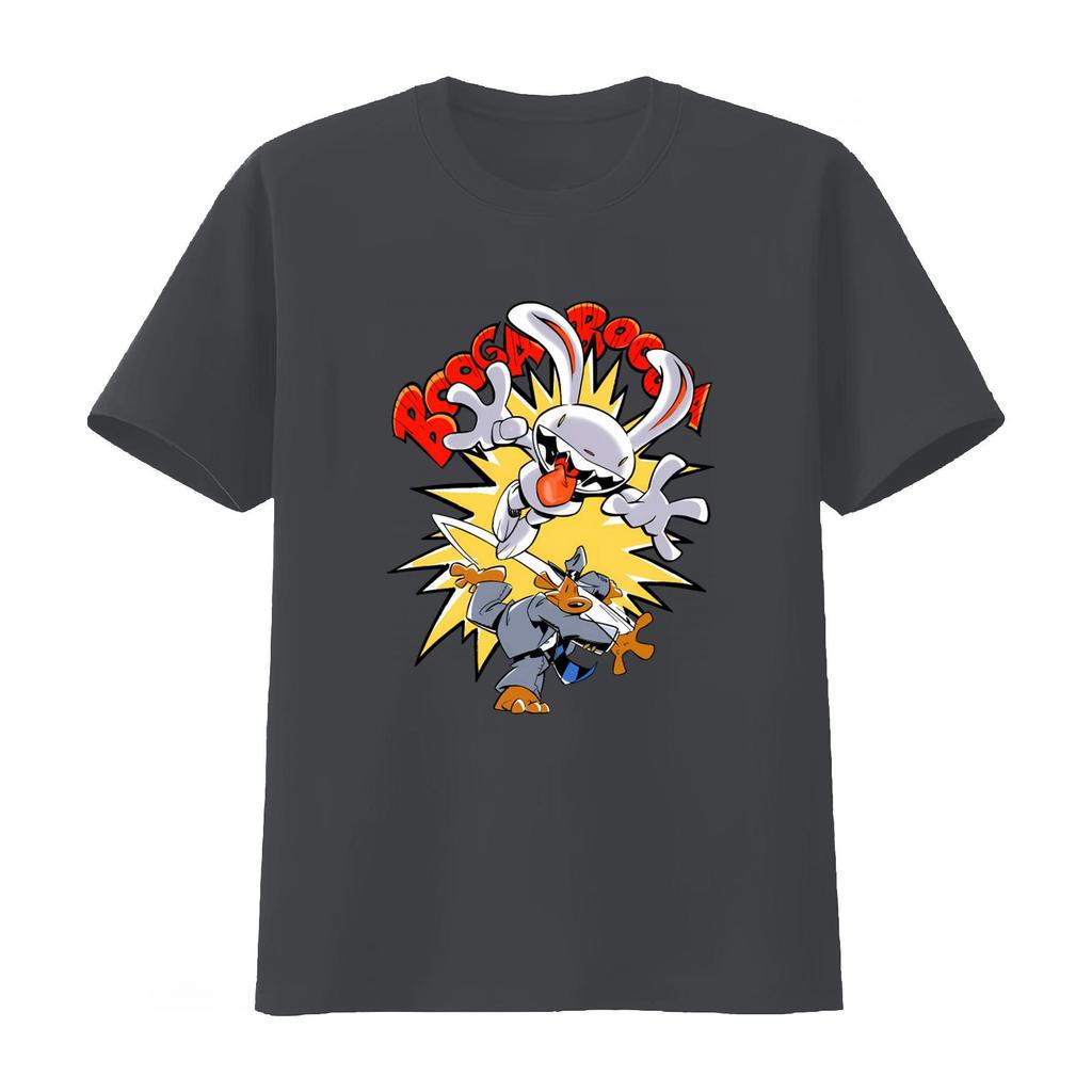 Sam and Max Retro Videogame Gaming Cartoon Print T Shirt for Vintage Top Unisexs Clothing and Womens Clothing 2026 Summer T Shirt