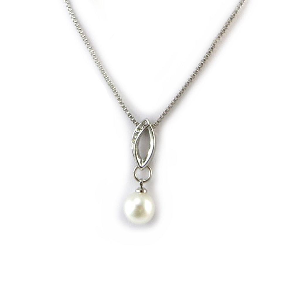 Les Trésors De Lily [N3597] - Collier 'Perla' ivoire argenté