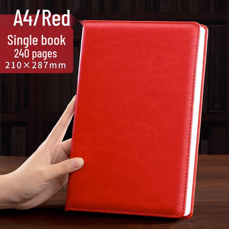 "Superdickes Business-Notizbuch": Lederhülle für Meetings und Büro mit anpassbarem Logo"