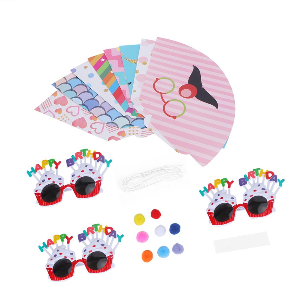 Geburtstag Lustige Brillen und Faltbare Partyhüte Geburtstag Zubehör für Kinder Erwachsene