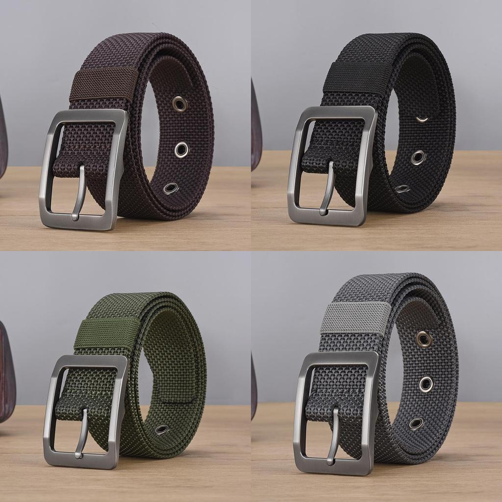 Alloy Buckled Zinc Canvas Belt With Versatile Style For Men Work Travel And