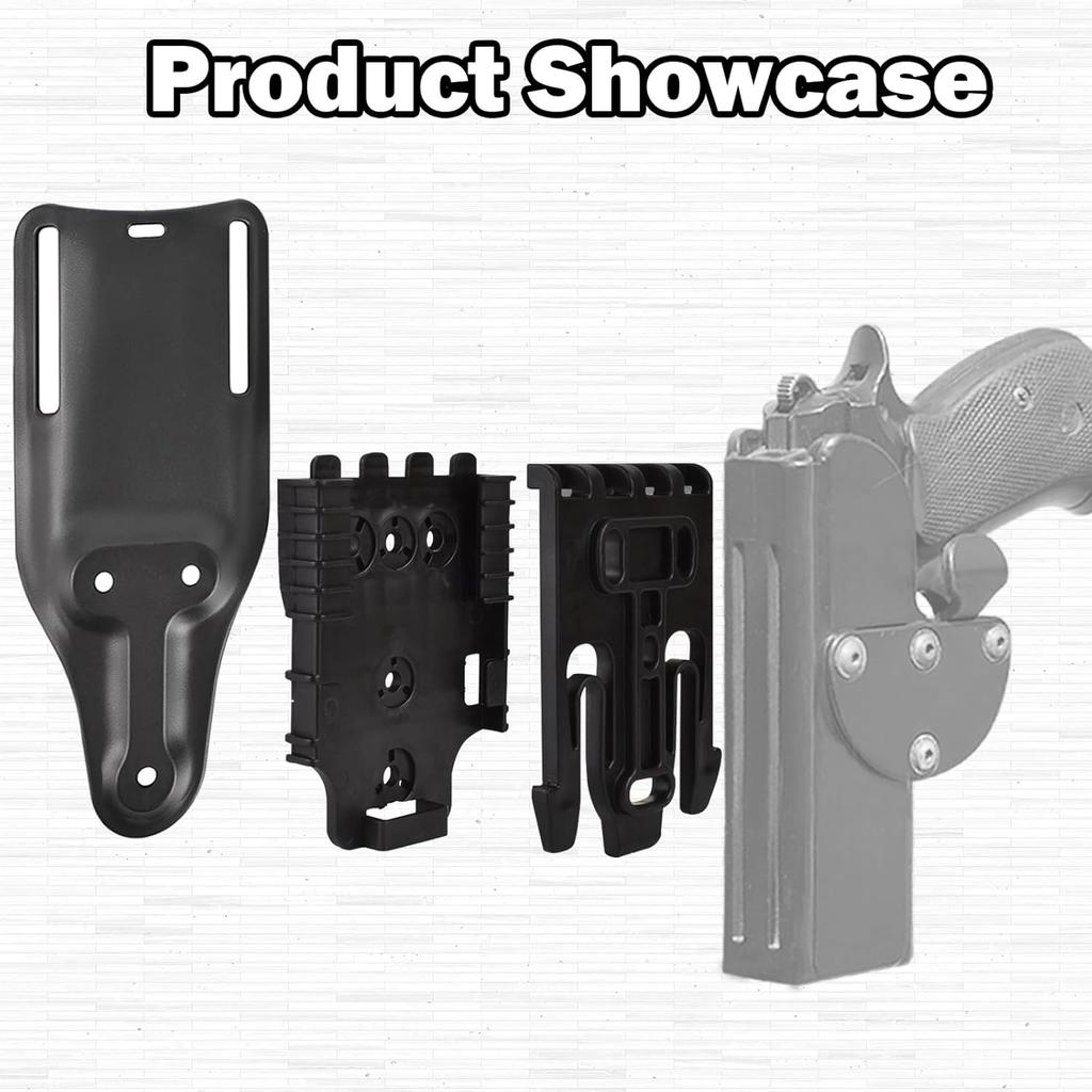 QLS Quick Locking System Kit Included QLS Fork and Receiver Plate with Low-Ride UBL Universal Belt Loop for Duty Belt Holster