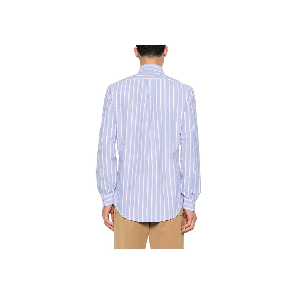 Polo Ralph Lauren Striped Slim Fit Long Sleeve Shirt Men shirts Light-Blue 710928918-002