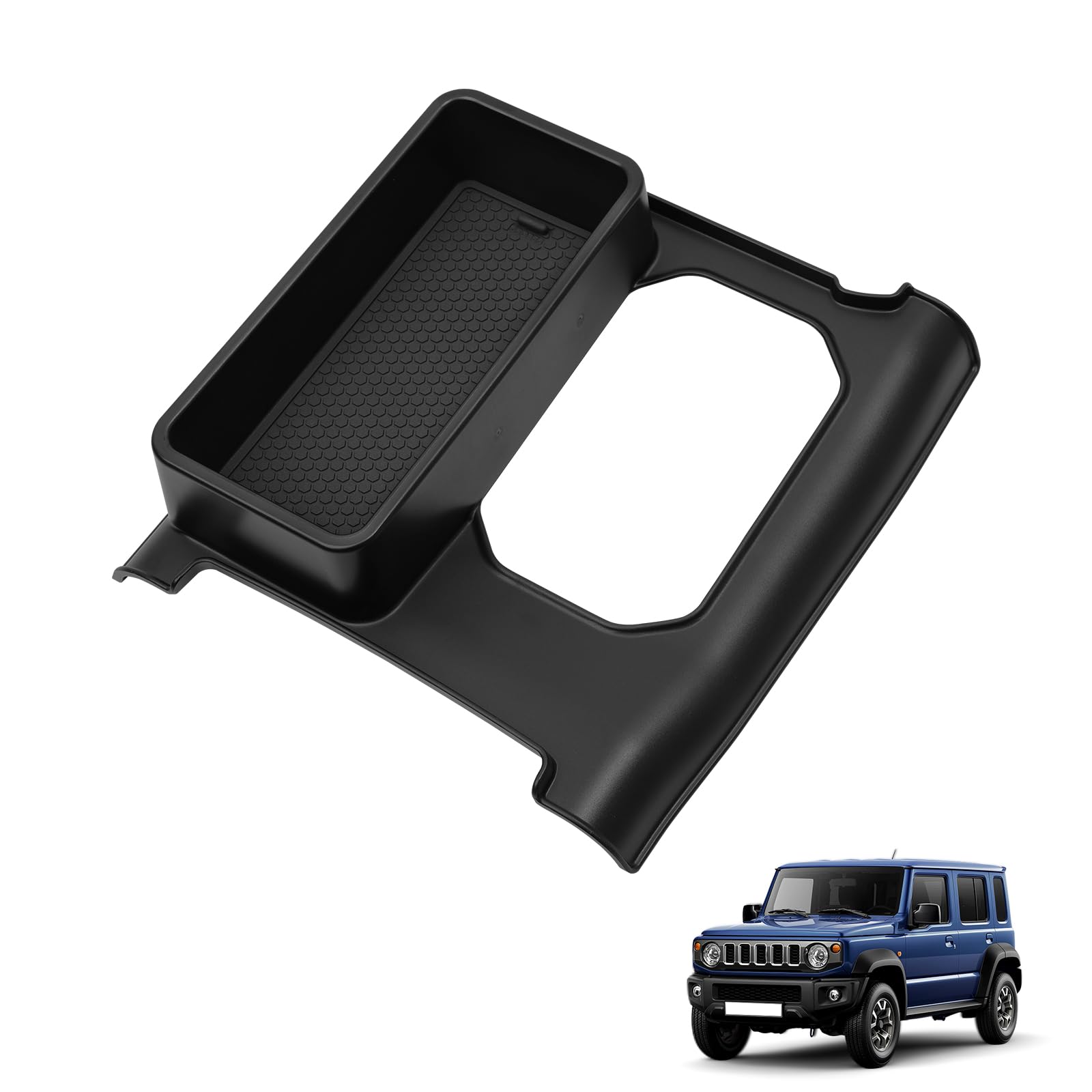 LUCKEASY Shift Lever Storage Box for Suzuki Jimny Nomad JC74W Automatic Shift Lever Storage Tray with Noise Shock Scratch and Scratch Concealment Easy чёрный