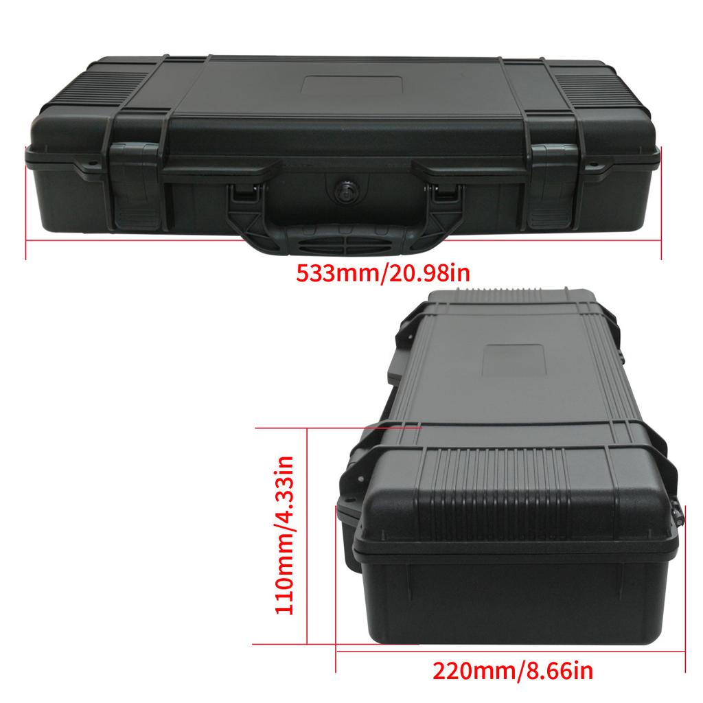 Waterproof Hard Shell PP Suitcase Portable Wear-Resistant Shockproof Sponge Storage Box, Camera Sealed Safety Instrument Toolbox