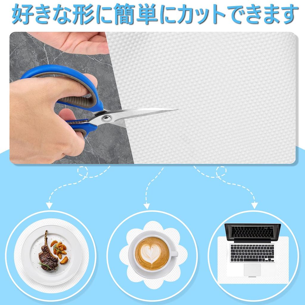 MooiFun Cupboard Sheet Shelf Liner Kitchen Sheet No Glue Required Cuttable EVA Protective Mat Suitable for Furniture Protection