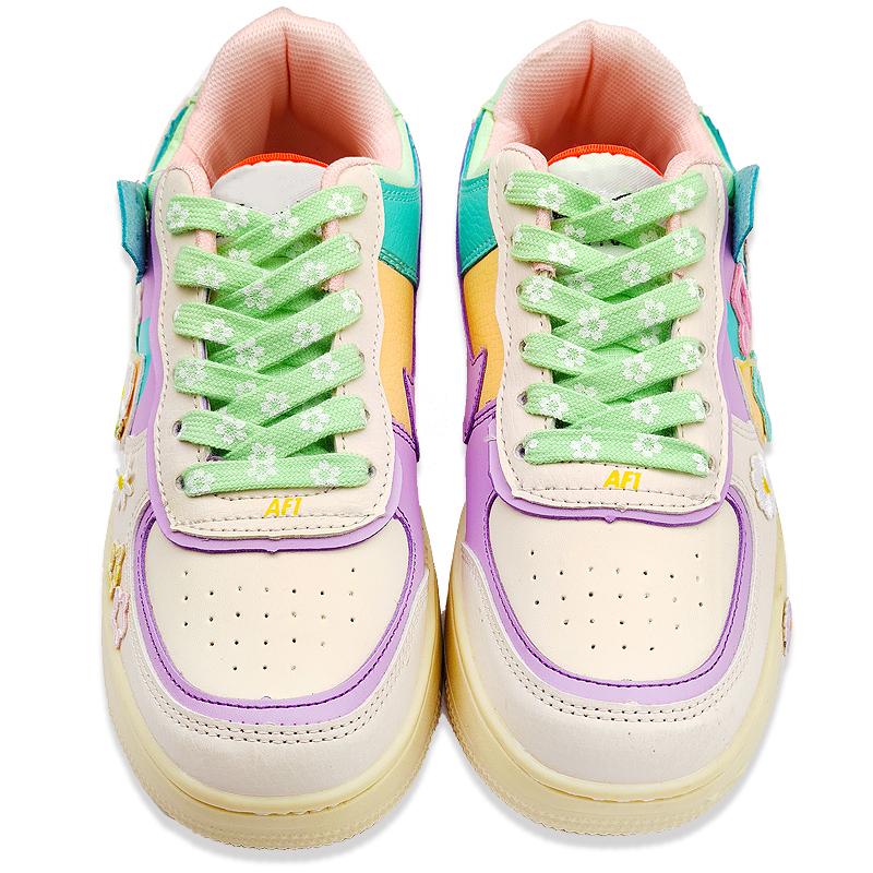 New Shoelaces for Sneakers Flat Printed Cherry Blossoms Shoe Laces High-top Canvas Shoelace For AF1 Woman Man Sport Shoe Strings
