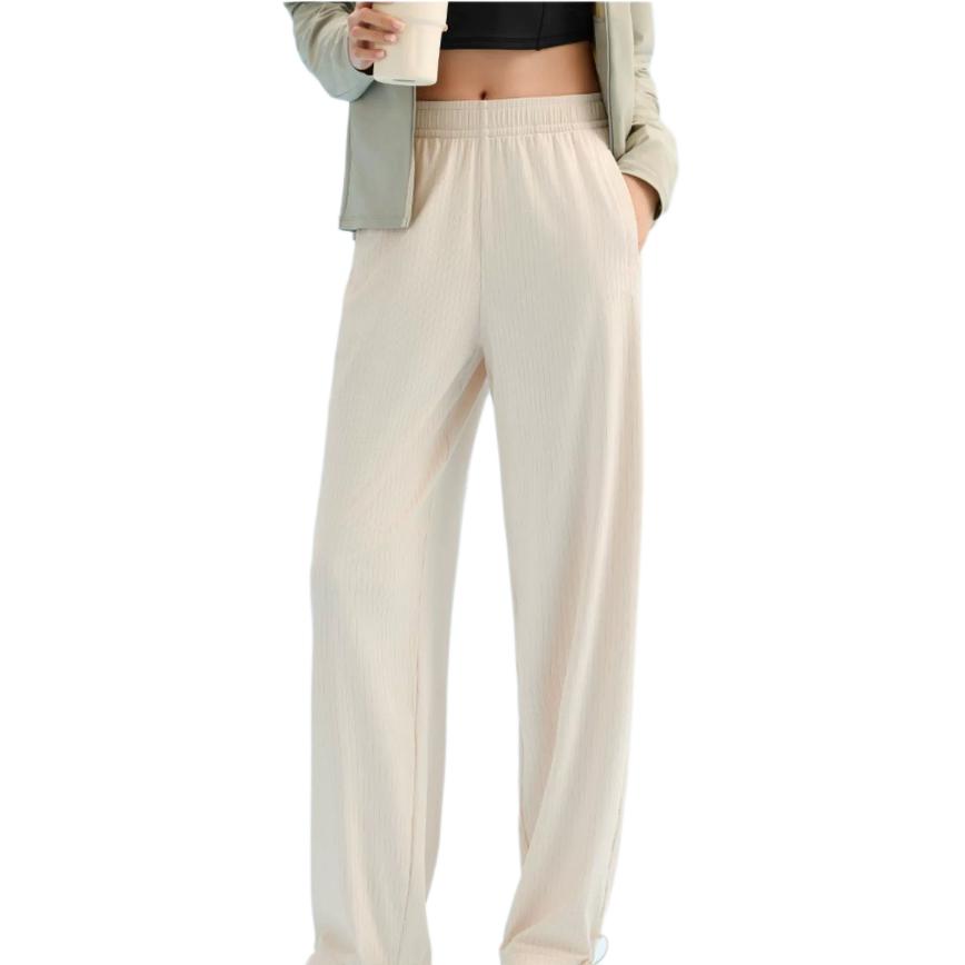 Anta Training Series Solid Color Mid-Rise Breathable Versatile Loose Sports Long Pants Women Bottoms Black 162527318-3