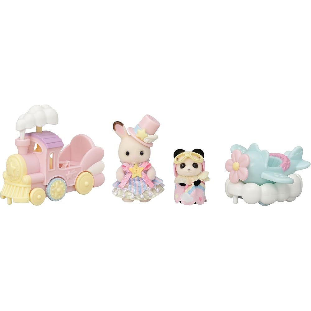 

Sylvanian Families Amusement Park Ride Set Train Plane Toy Dollhouse 3 Years and Up