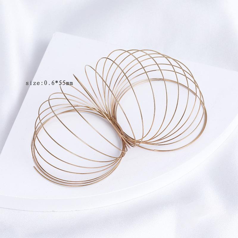 Copper-Plated 14K Gold Steel Wire Bracelet Ring - DIY Jewelry Accessory