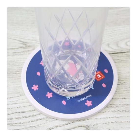 Marimo Craft SNOOPY Sakura Design Coaster - Official Character Goods, Tableware, Cup Holder, Interior Decor, Giftable (SPC-1468)