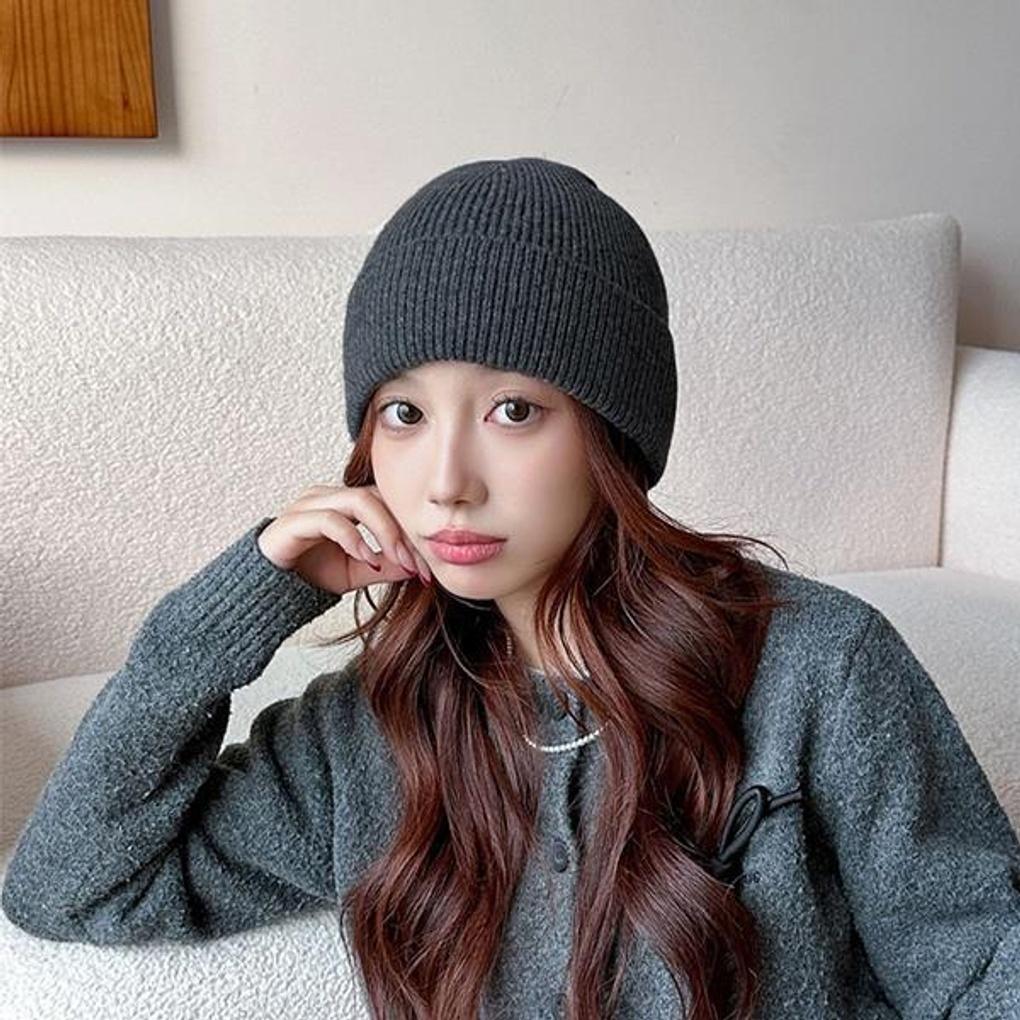 Basic 4-color fashion hat, knit hat, basic long beanie