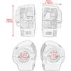 HDBUBALUS Handlebar Switch Housing Cover Case Switch Housing Caps Fit for Harley Touring Road King Tri Electra Glide 1996-2013 Chrome