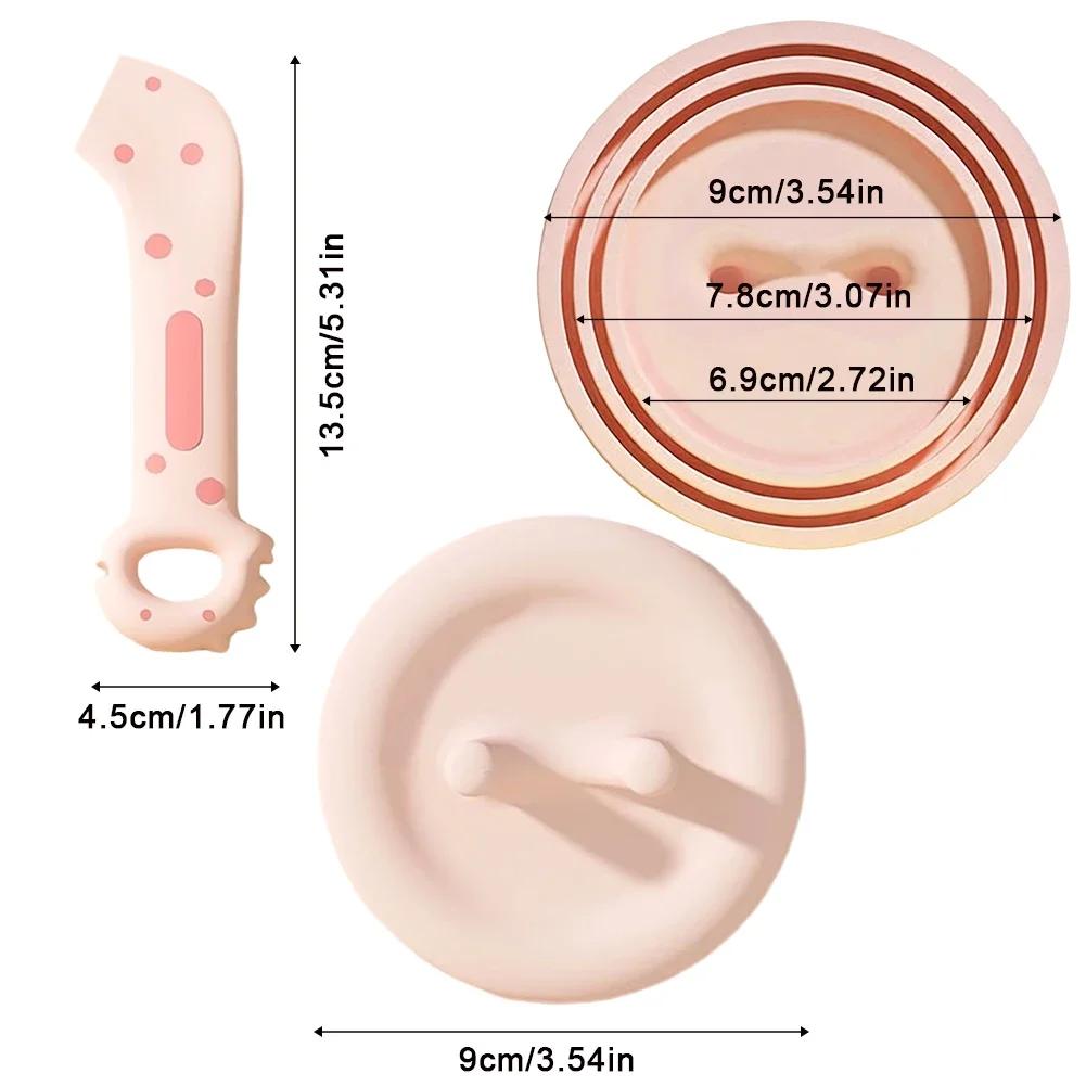 Cute Cat Feeding Spoon Lid 1pc Reusable Universal Size Multifunctional Cat Can Lid Spoon Set Pet Feeding Accessories