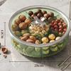 Bandeja de Servir de 5 Compartimentos, Portátil, con Tapa, a Prueba de Polvo, Ideal para Aperitivos, Galletas y Verduras
