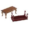 1:12 Wooden Tea Table For Dolls Mini Furniture Toys Dollhouse Pretend Play Toy
