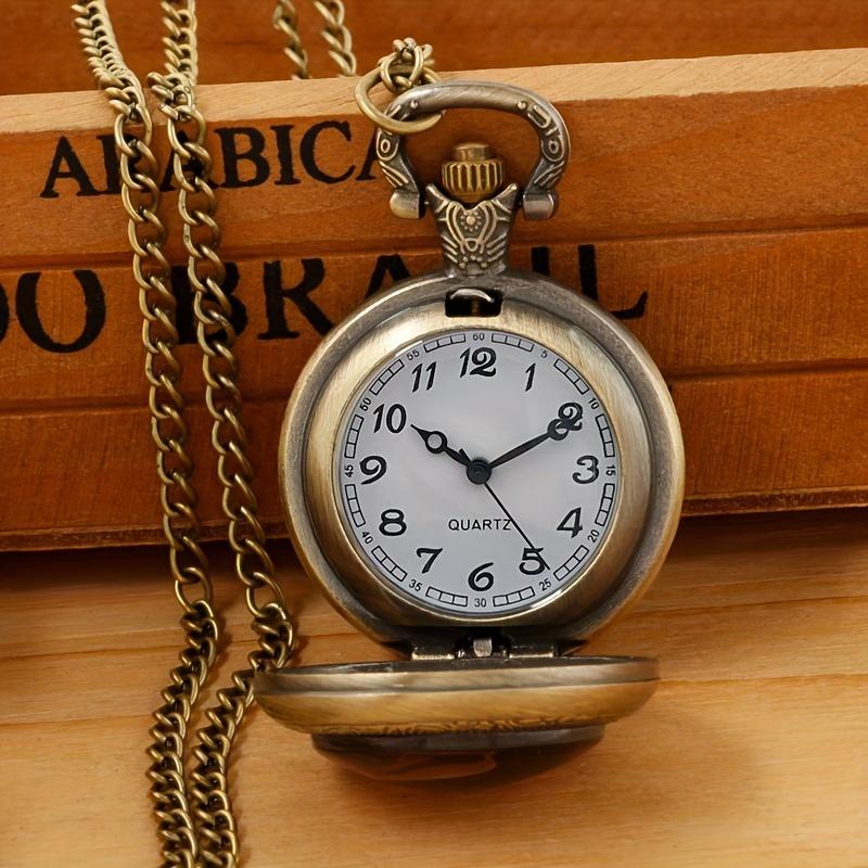 Vintage Unique Nautical Sailboat Anchor Design Quartz Pocket Watch , With Chain Necklace Pendant,Great  Gift for Kids Male Men