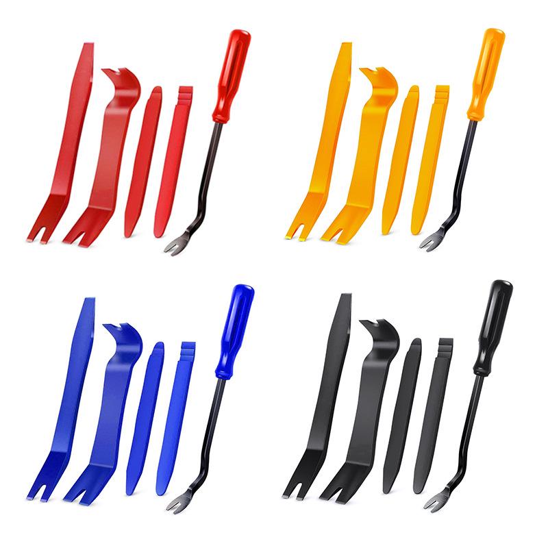 

Car Audio Installation & Removal Tool Kit for Interior Trim & Door Panels Black 5-piece set [Transparent Bag Packaging]