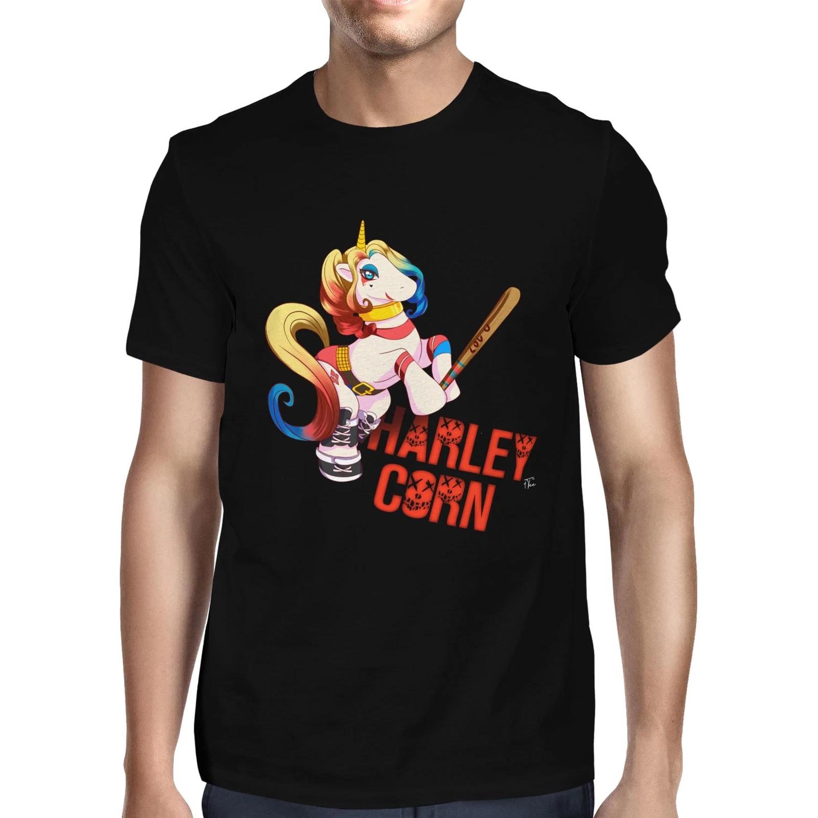 1Tee Mens Harley Corn Unicorn T-Shirt M