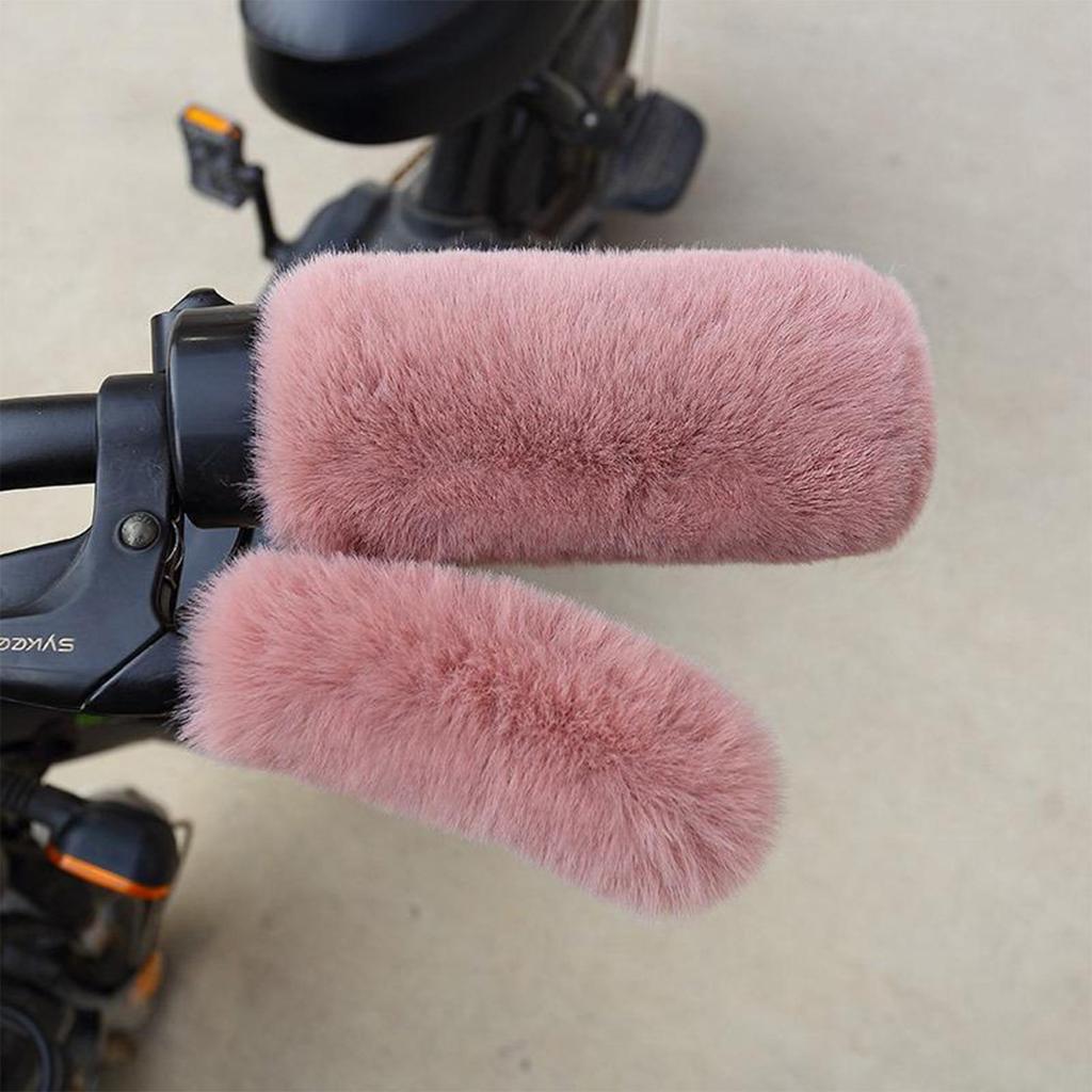 Motorcycle Handlebar Cover Plush Hand Guard Windproof Warm Cover For Motorbike Riding Snowmobile Atv Winter Summer Cycling