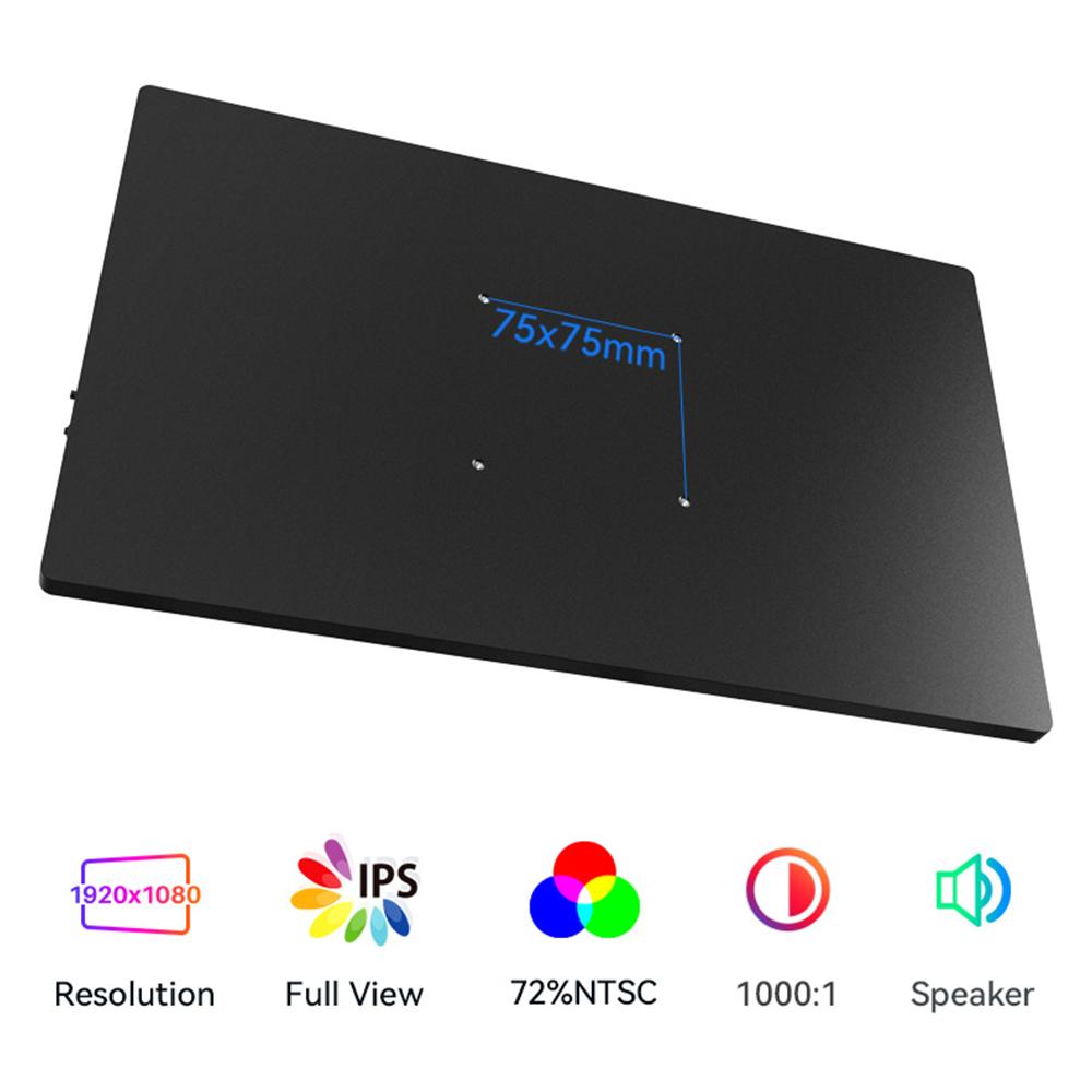15palcový přenosný monitor FHD1080P IPS herní monitor vestavěné duální reproduktory 170 stupňů široký pozorovací úhel externí
