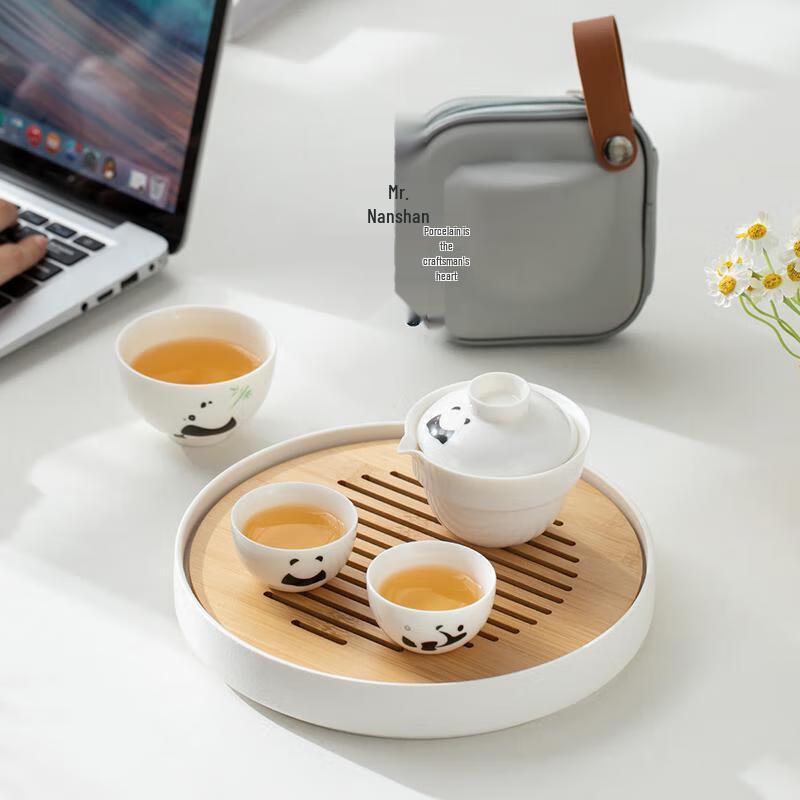 Panda Portable Ceramic Travel Tea Set