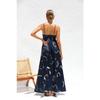 IHUASU Spring and Summer Women's Small Fresh Floral Halter Dress Slim
