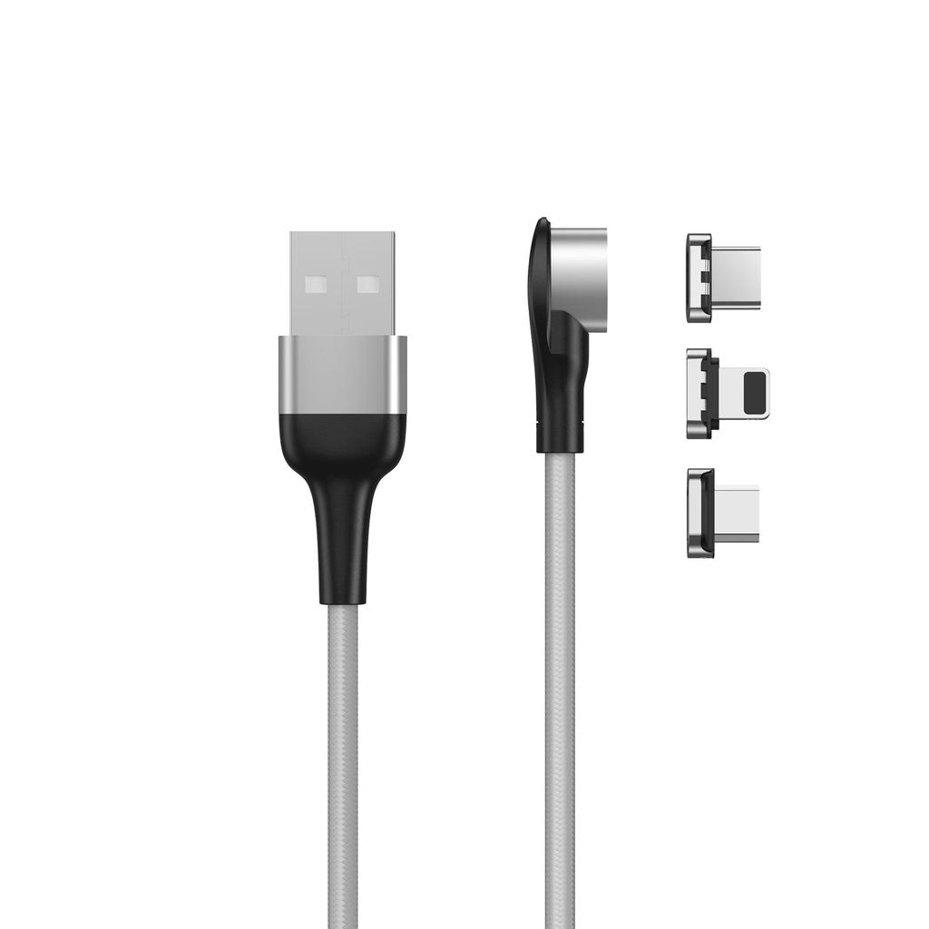 60W Fast Charging Magnetic Elbow Type-C Cable for Apple, Huawei, Android Phones