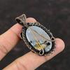 Plume Agate Pendant Copper Wire Wrapped Pendant Designer Pendant Wire Wrap Gemstone Jewelry Handmade Pendant Copper Jewelry Anniversary Gift