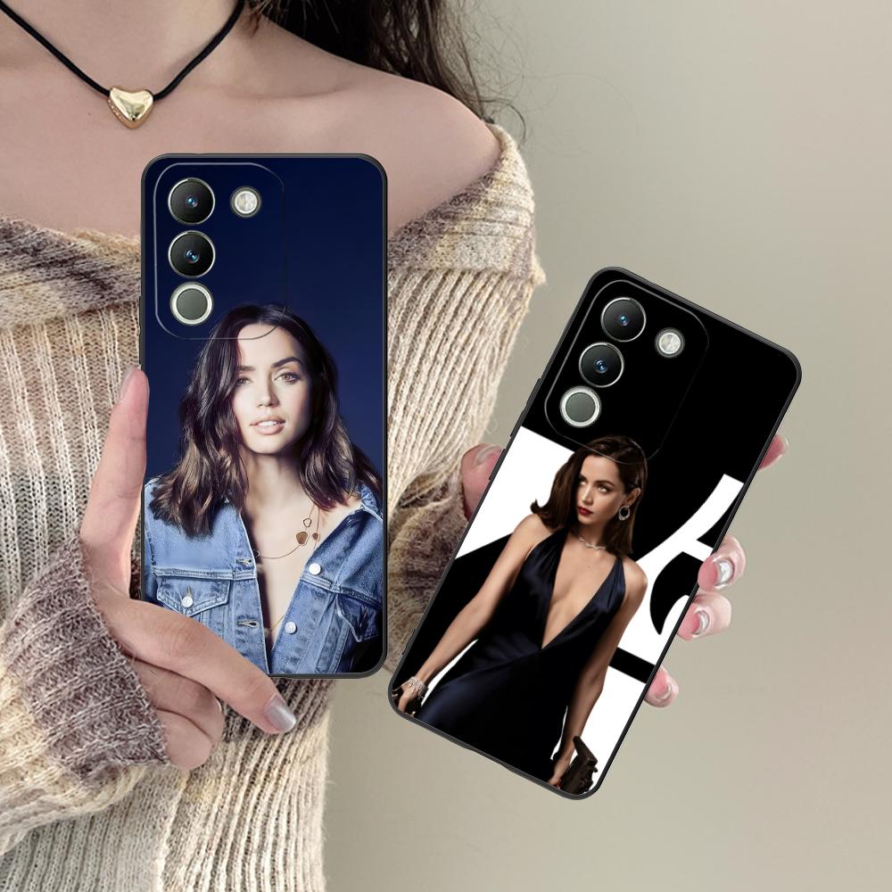 Ana de Armas Matte TPU Mobile Phone Case for VIVO Y77 76 75 74 73 72 58 56 55 51 50 38 36 Y19 Y18 Y03 Y01 5G Colorful Cover