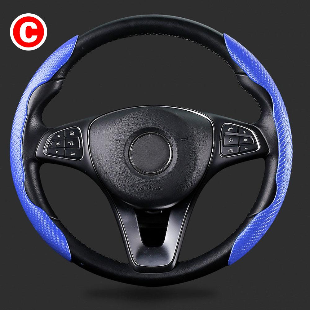 Car Steering Wheel Covers Booster Micro Fiber Leather Auto Interior Decorative Accessories Universal Carbon Fiber Accessories