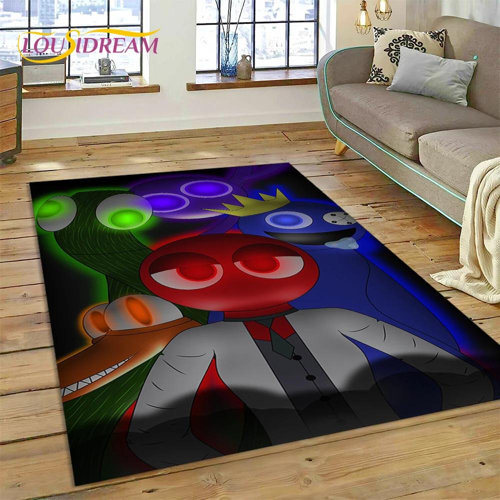 Game R-Rainbow Friends Cartoon Carpet Rug for Bedroom Living Room Home Sofa Decoration,Children Game Large Decor Floor Mat Gift