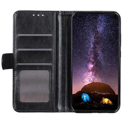 Pro Xiaomi Poco C75 4G/Redmi 14R 5G/14C 4G Pouzdro Textura Crazy Horse PU Kůže Stojan na Telefon Kryt