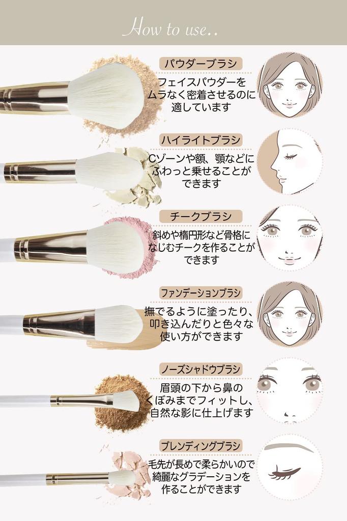 Frepice Makeup Brush Set (12 pieces): Soft Face Brushes for Eye Makeup, Makeup Tools, Storage Pouch, Brush Cleaner, and Mirror Included / Golden Moon