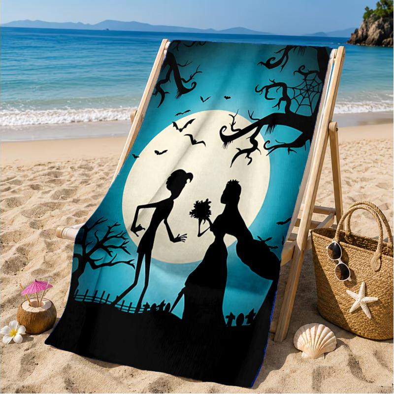 Gothic Corpse Beauty In Bloom Beach Towel, Microfiber Beach Towel, Perfect For Pool, Beach, Travel, Home Decor Beach Party Fan Gifts