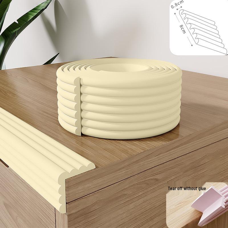 Soft Foam Edge and Corner Anti-Collision Protection Strip for Table, Window, Door, and Sill