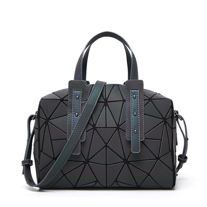 

Fashion Geometric Rhombus Handbag Symphony Luminous Boston Bag Women s Shoulder Oblique Span Bag