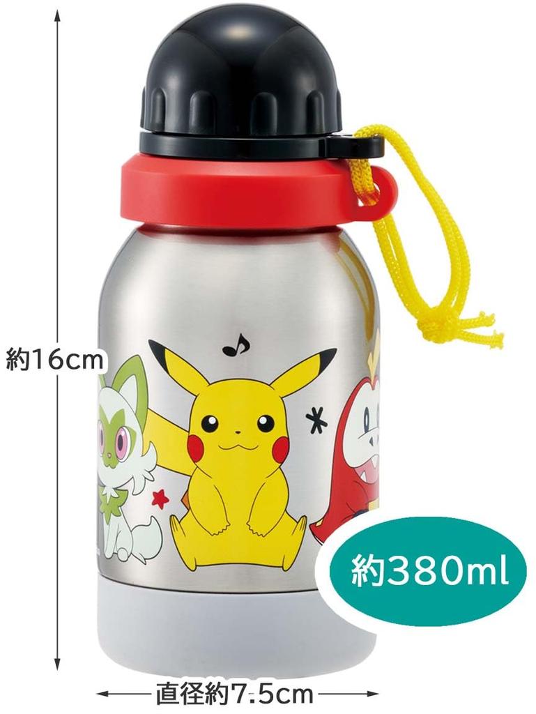 Skater 380ml Stainless Steel Water Single Room Healthy 23N - Bottle, Layer, Temperature, Drink, Pokémon Design, SSSC4-A