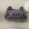Kawaii Cat Printed Pencil Case Cute Stationery Storage Bag Plush Cat Stationer Bag  Student Use
