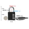 Heavy Duty 4 Dial Digit Combination Lock Weatherproof Security Padlock Outdoor Gym Locker Safely Code Lock Black 80 X 43 X 14mm