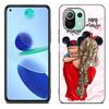 Baby Mom Girl Boy mramorové pouzdro pro Xiaomi Mi 11 Lite NE 11i 10T 11T Pro A2 A3 Lite POCO F3 M3 M4 C31 X3 Pro NFC GT černý kryt