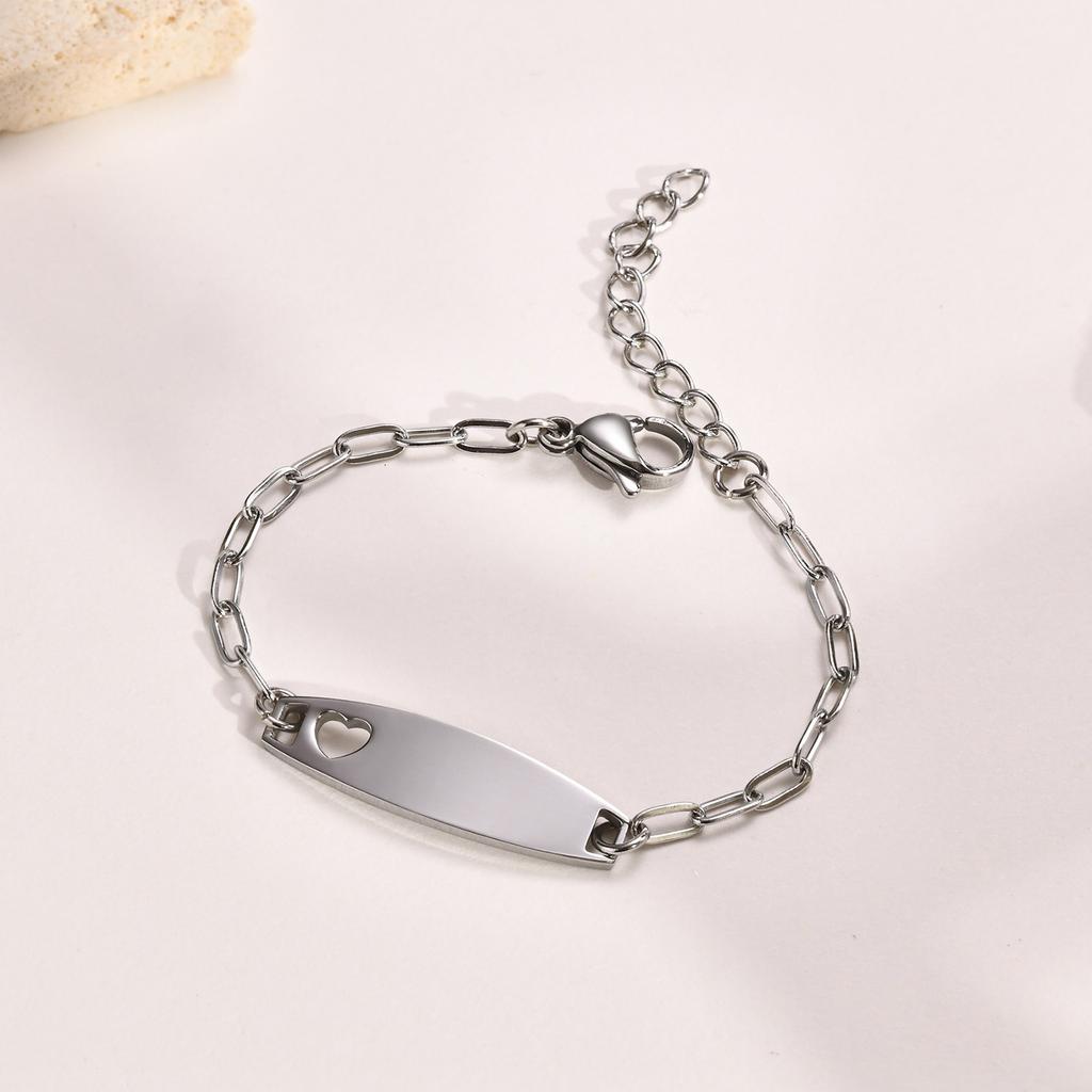 Vnox Free Engraving Name Bracelets for Girls Boys, Custom Date Name Bangles, Meaningful Gift for Newborns