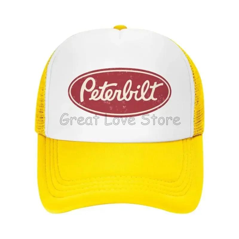 Peterbilt Truck Racing Men Mesh Baseball Caps Unisex Hip Hop Adjustable Snapback Hat Women Summer Casual Sun Hats