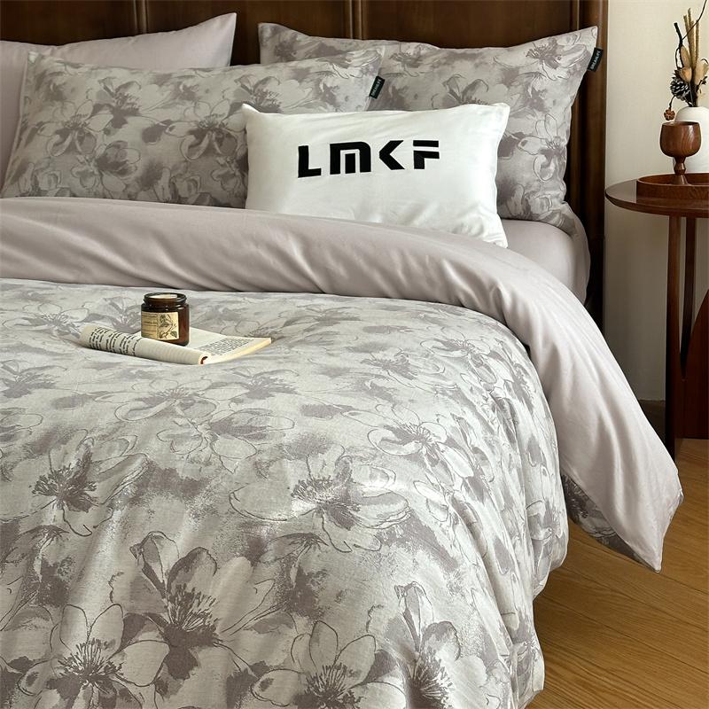 Svetanya Yarndyed Jacquard Cotton Bedding Set Underwear Duvet Cover Set Bed Linens Queen