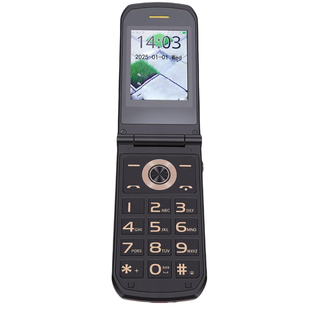 4G Flip Phone 4G LTE Unlocked Mobile Phone for Seniors 2.4 Inch 1.44 Inch Dual Screen Inner Outer with SOS MP3 Call SMS