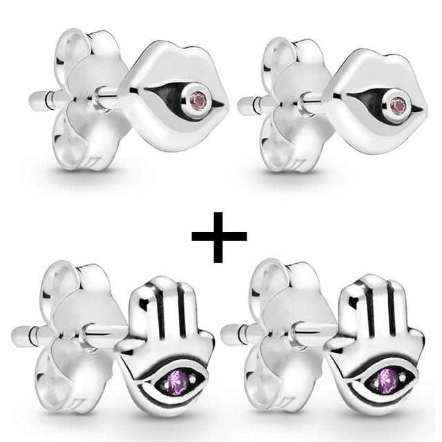 2 Paare/los Silber Überzogene Kristall Stern & Mond Blume Stud Ohrringe Für Frauen Frau Kubikzircon Weiblichen Ohrringe Bijoux Hochzeit geschenk