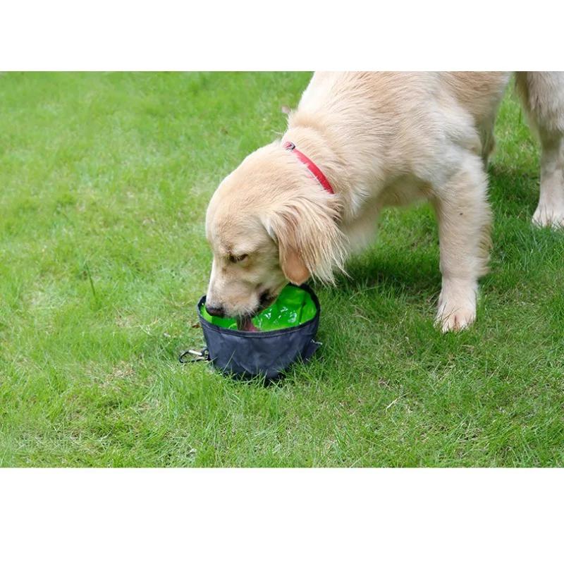 1100ML Big Volume Dog Drinking Container Foldable Dog Water Bowl Food Storage Bag Outdoor Hiking Travel Folding Pet Bowl