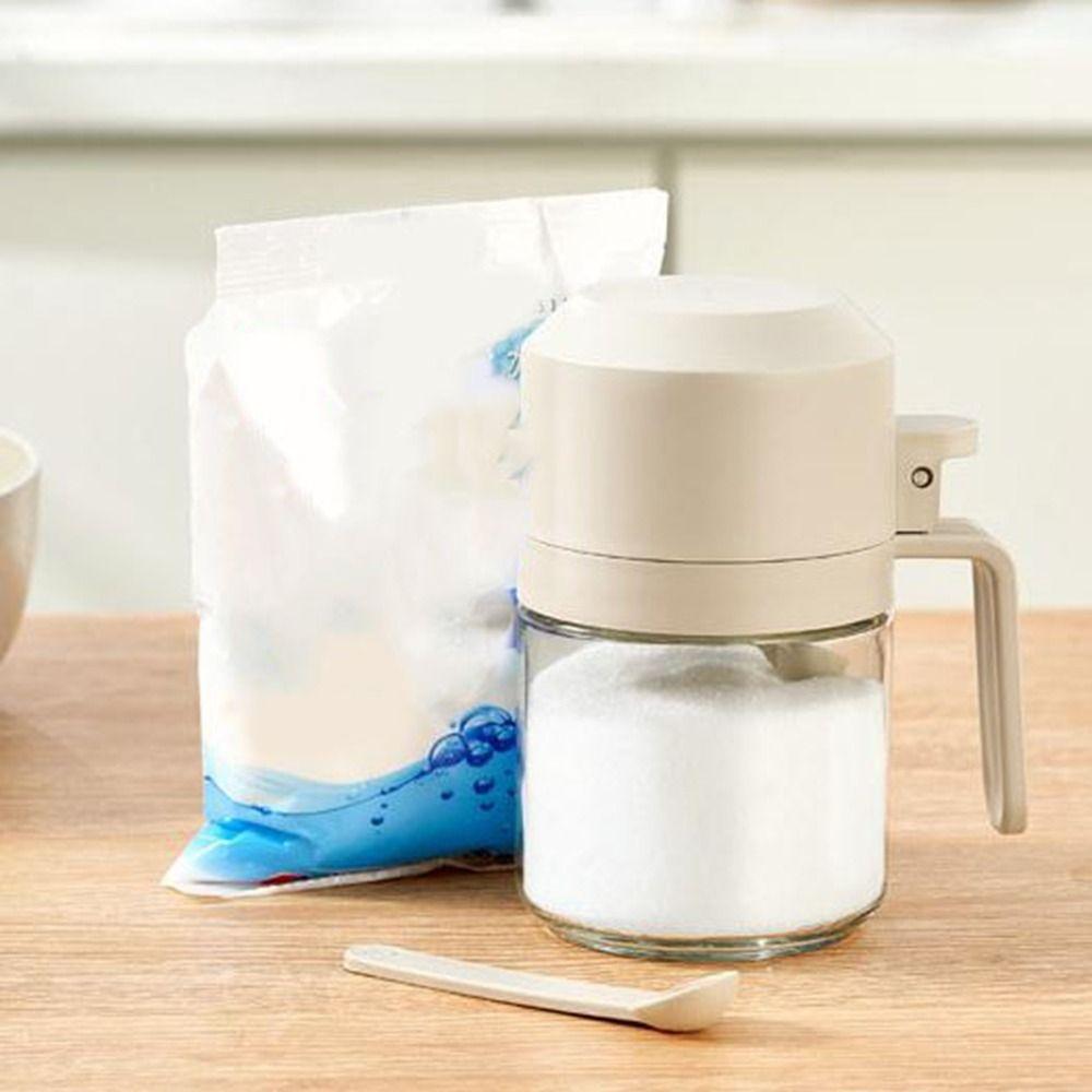 Dustproof Sealed Seasoning Jar Large Capacity Salt Seasoning Box Glass Seasoning Jar  for Home